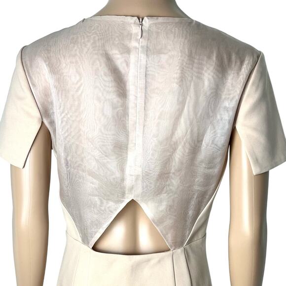 Tibi A-Line Cut-Out Pleated Sheer Cocktail Party Dress - Picture 9 of 14